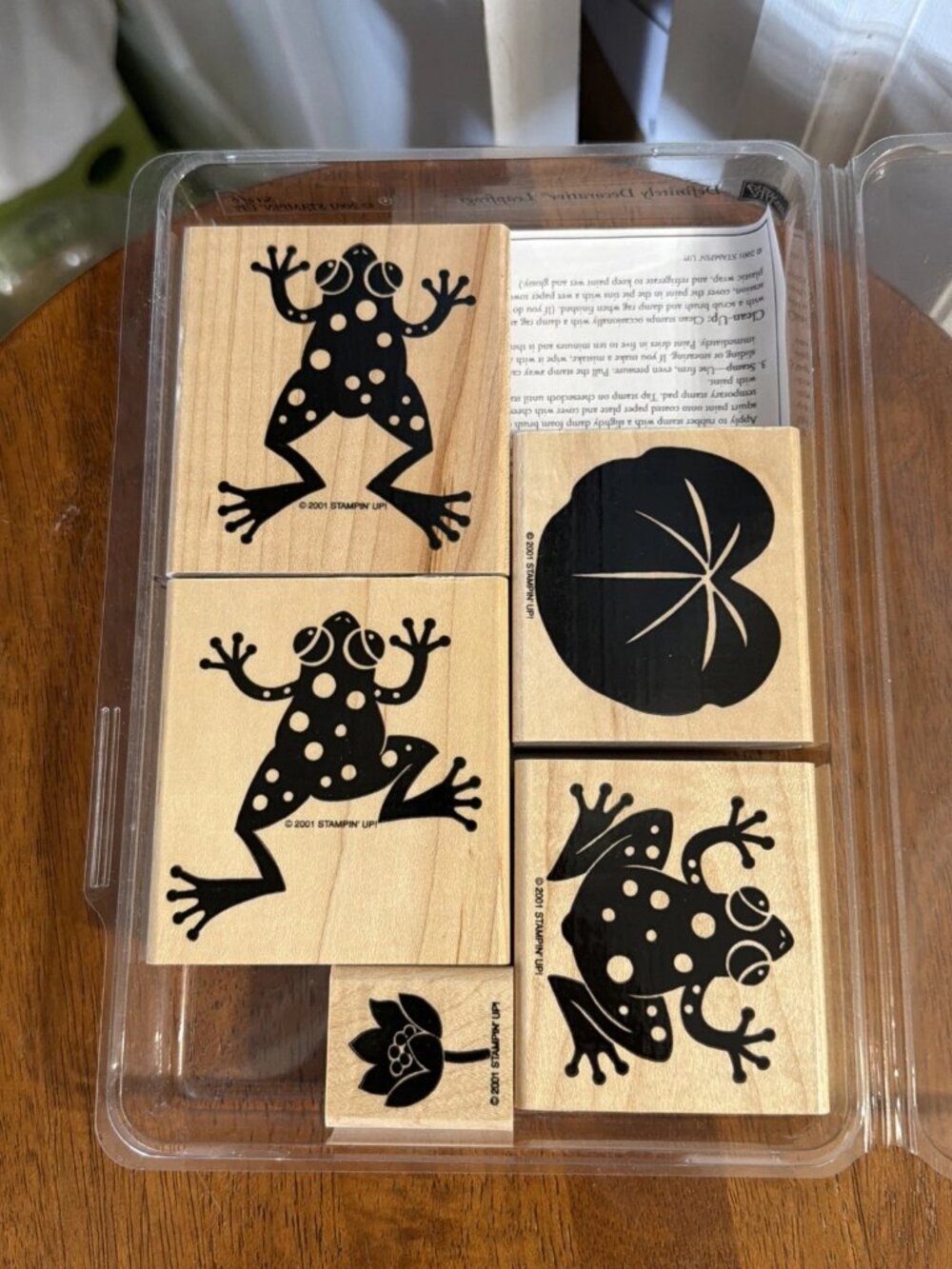 Stampin Up Definitely Decorative Leapfrogs - Set of 5 (missing one stamp)